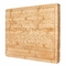 Blok Daging Bambu Persegi Panjang 45x30x2cm Dengan Alur, Papan Pemotong Bambu Dapur